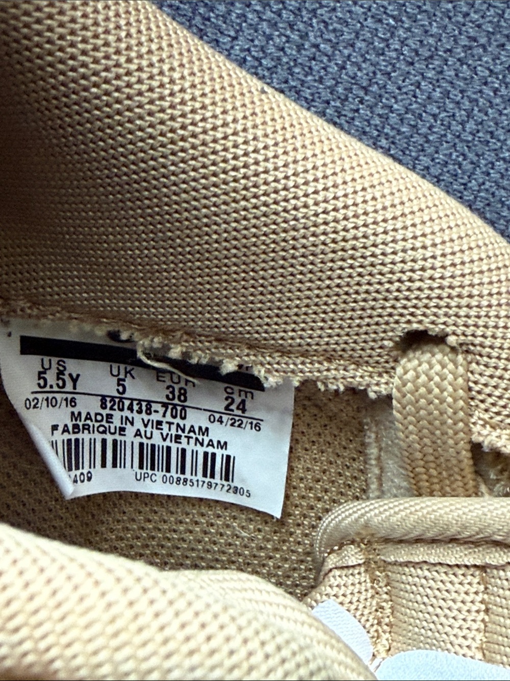 Nike Metallic Gold Air Force 1 Low-Top Sneakers - Picture 6 of 6